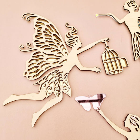 Wood and acrylic Fairies ~ 3 Designs