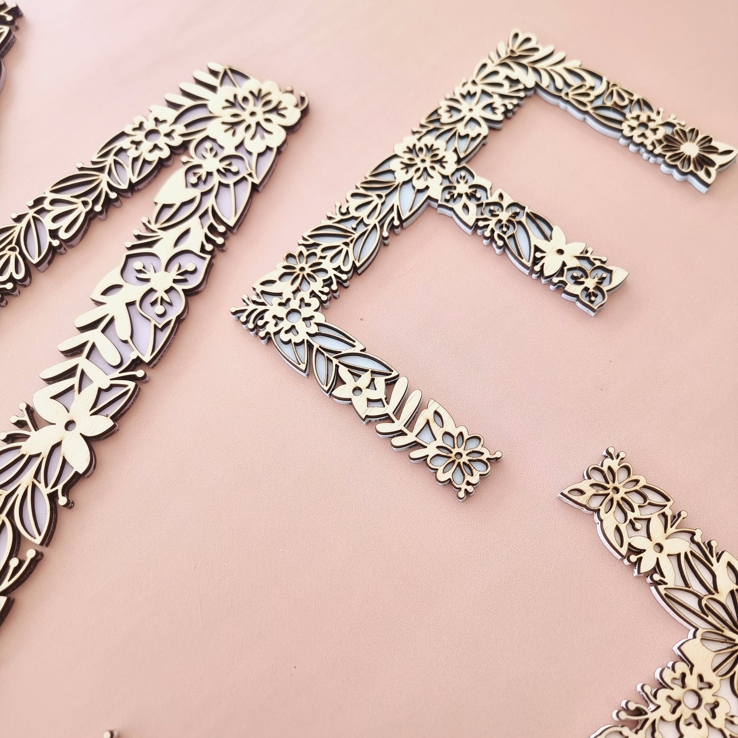 Floral Double Layer Alphabet