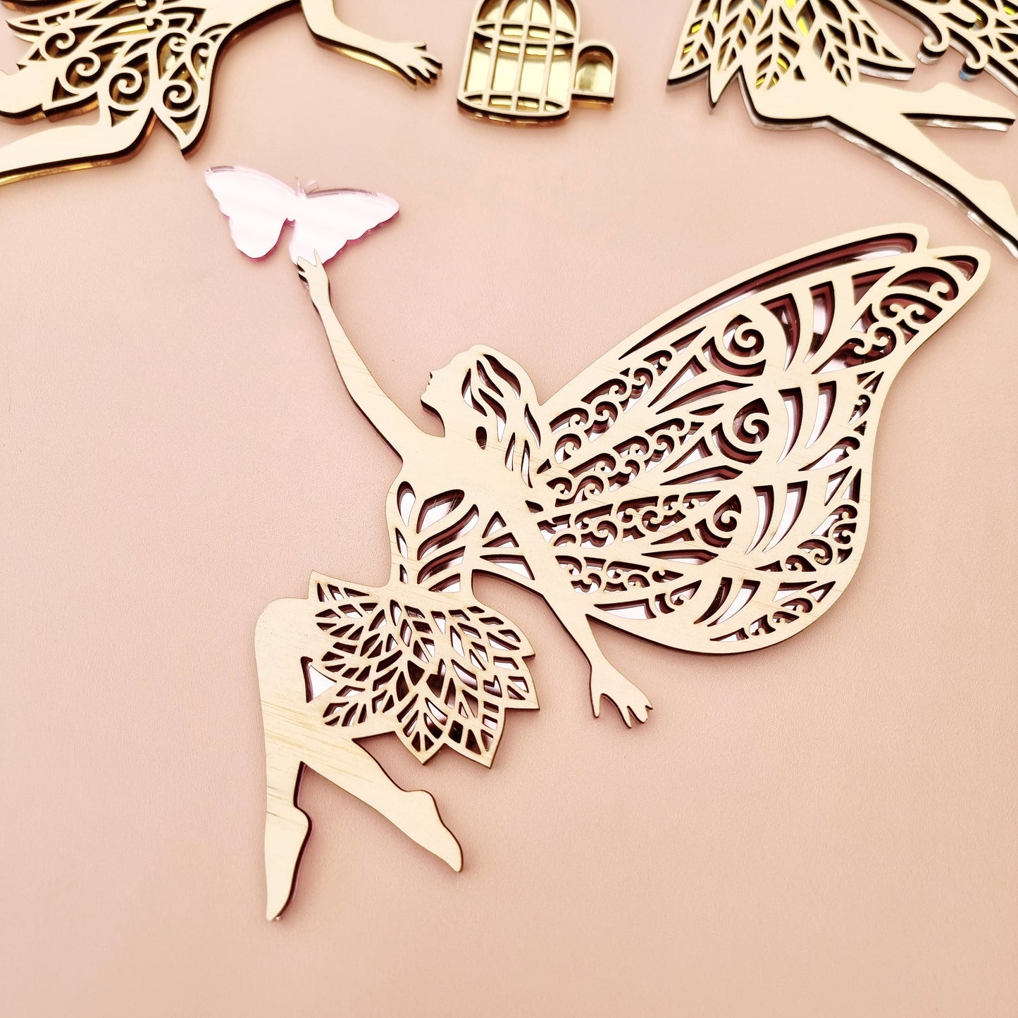 Wood and acrylic Fairies ~ 3 Designs